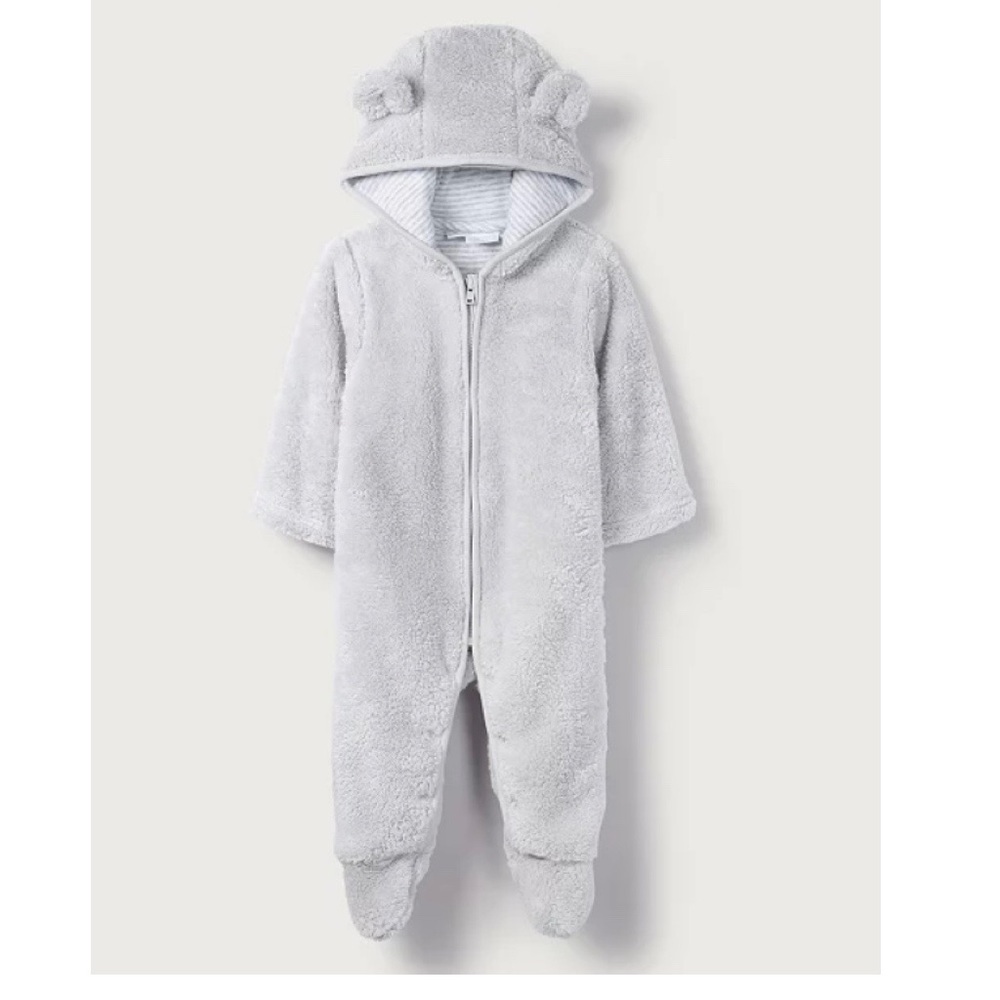 Gray Fleece Romper